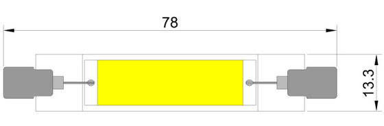 BULBO DE CRISTAL LLENO 130lm/w 2700K de R7S 4W LED